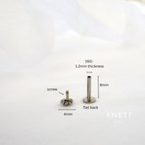16G Solo SILVER Helix Stud Earrings 1 piece