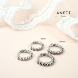 Dainty Princess Hoop Earrings- Silver