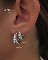 Tamara Twist Hoop Earrings SILVER