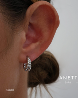 Tamara Twist Hoop Earrings SILVER