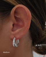 Tamara Twist Hoop Earrings SILVER