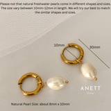 Natural Pearl Drop Stainless Steel Earring