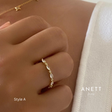 Dainty Opal Stacking Gold Ring