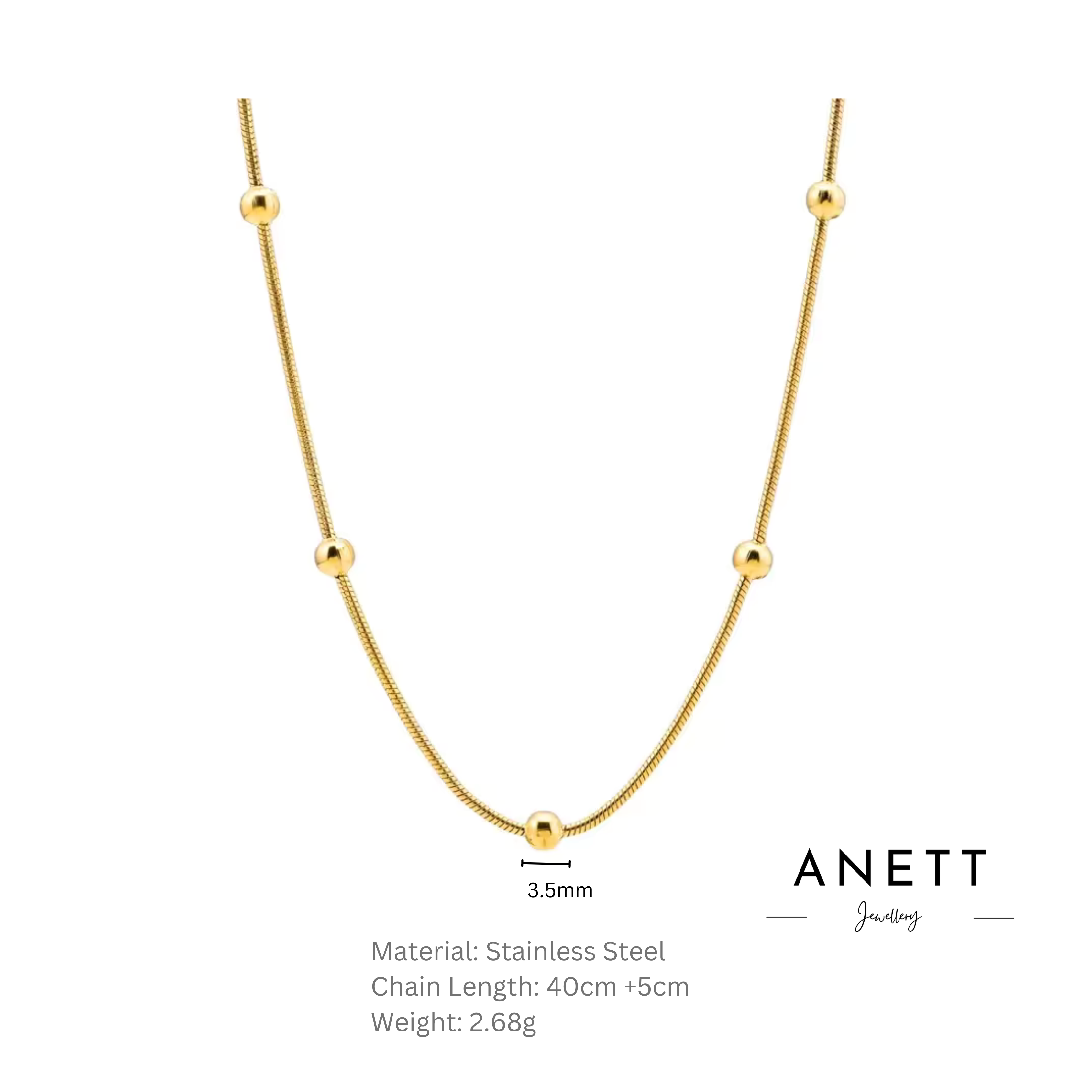 Shell Pendant Gold Stainless Steel Necklace