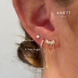 Lola Crown Chain Gold Earrings