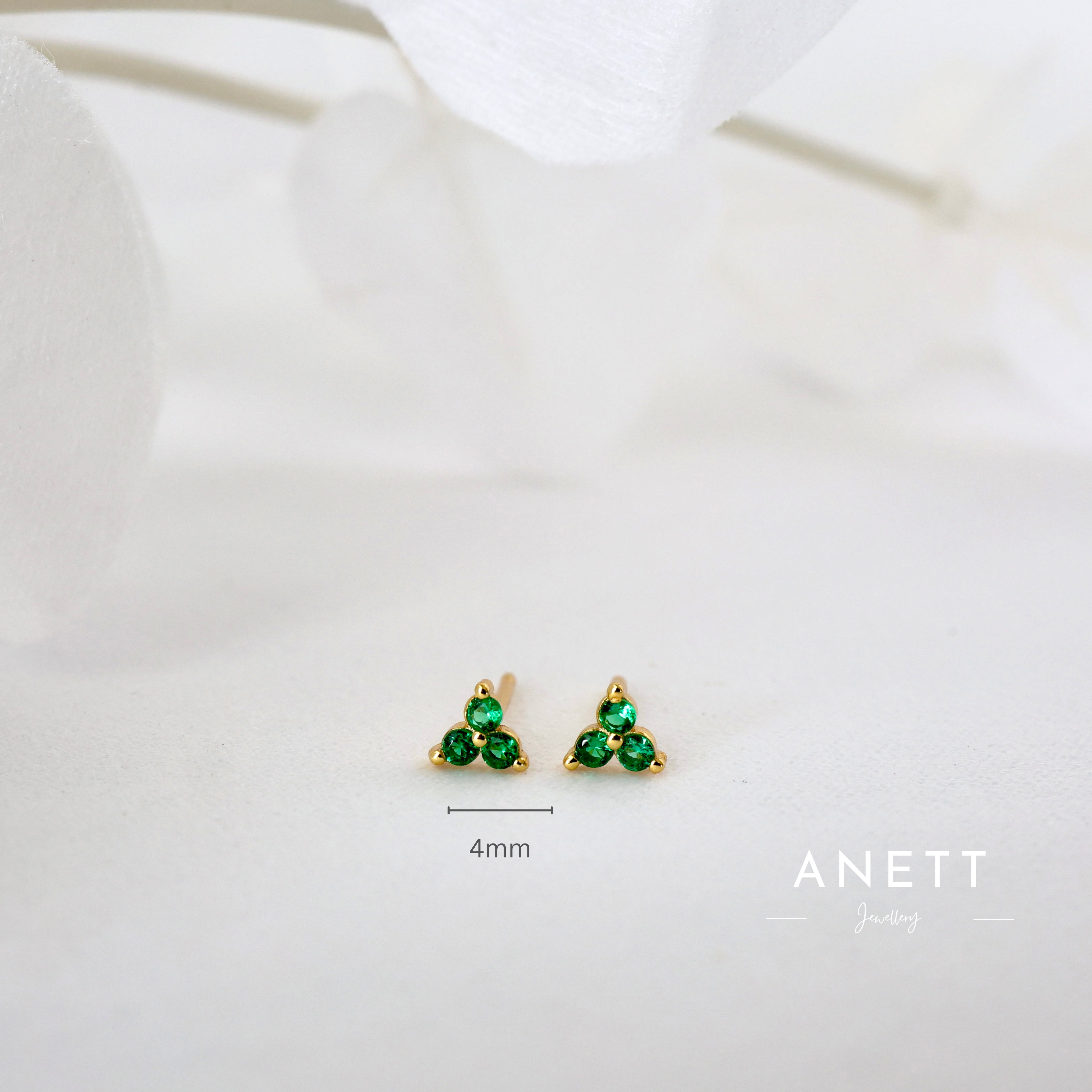 3 Clover Stud Earrings GOLD