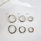 Basic Silver Hoops 7mm 9mm 12mm