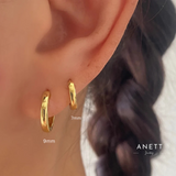 Basic Gold Hoops 7mm 9mm 12mm