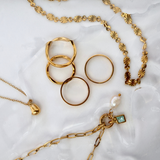 Gretel Birthstone Stainless Steel Gold Necklace