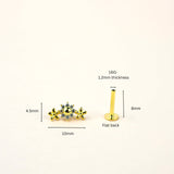 Primrose Flower Stacking Earrings- Gold