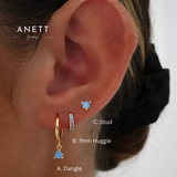 Julie Ines Blue GOLD Earrings