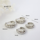 Tamara Twist Hoop Earrings SILVER