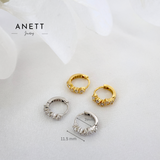 3 Teardrop Dangle Gold Earrings B. CZ Huggie Hoop