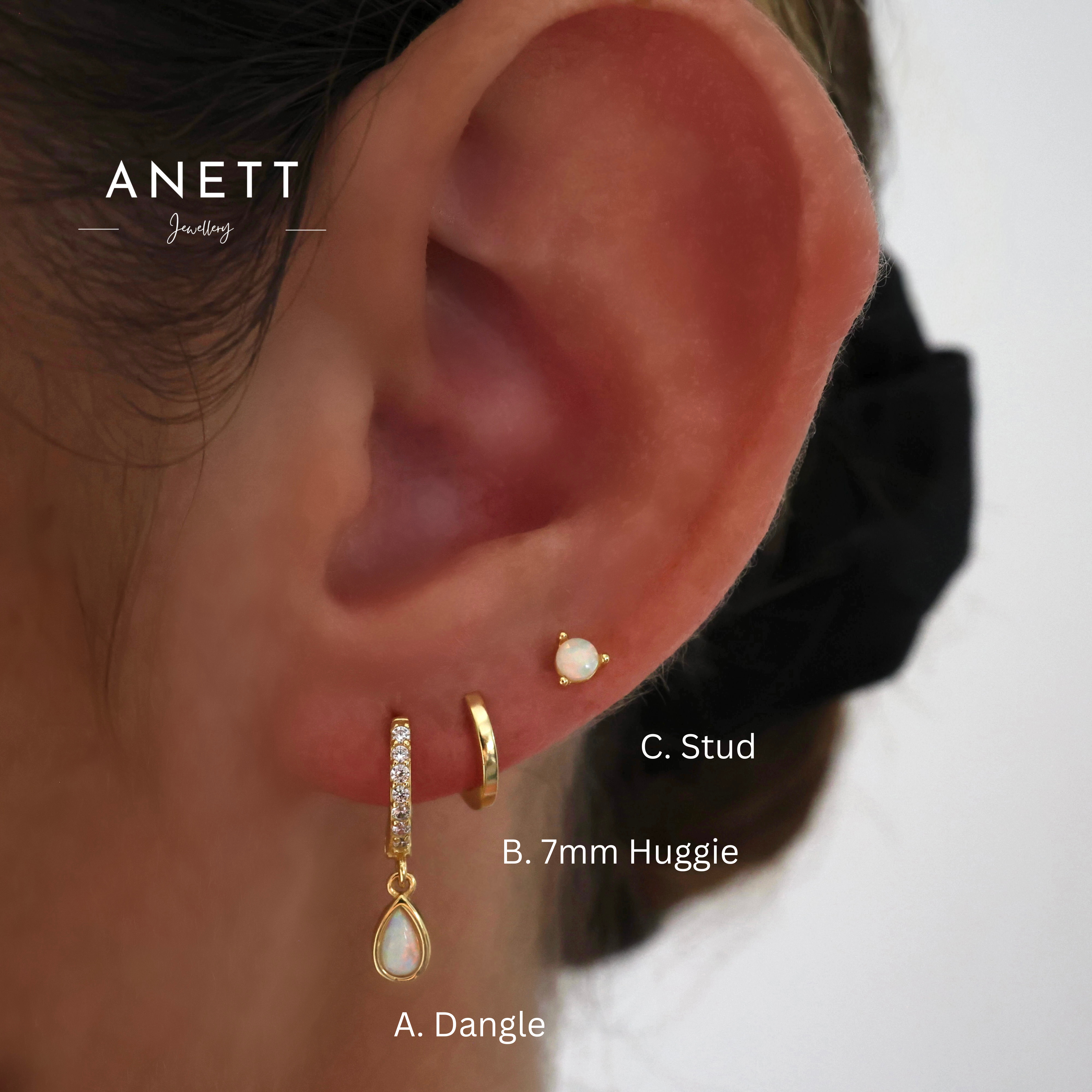 Tiana Opal Dangle Earrings GOLD