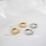 Suzy Opal Pave Huggie Hoop SILVER