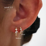 Charlotte Huggie Hoop Earrings GOLD