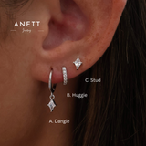 Mia Huggie Earrings SILVER