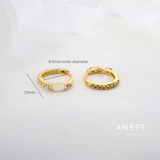 Opal Hoop Earrings GOLD