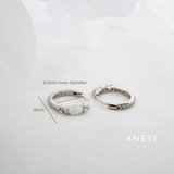 Opal Hoop Earrings SILVER