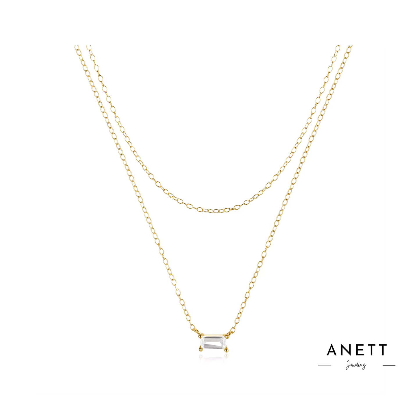 Dainty Double Layered Gold Necklace