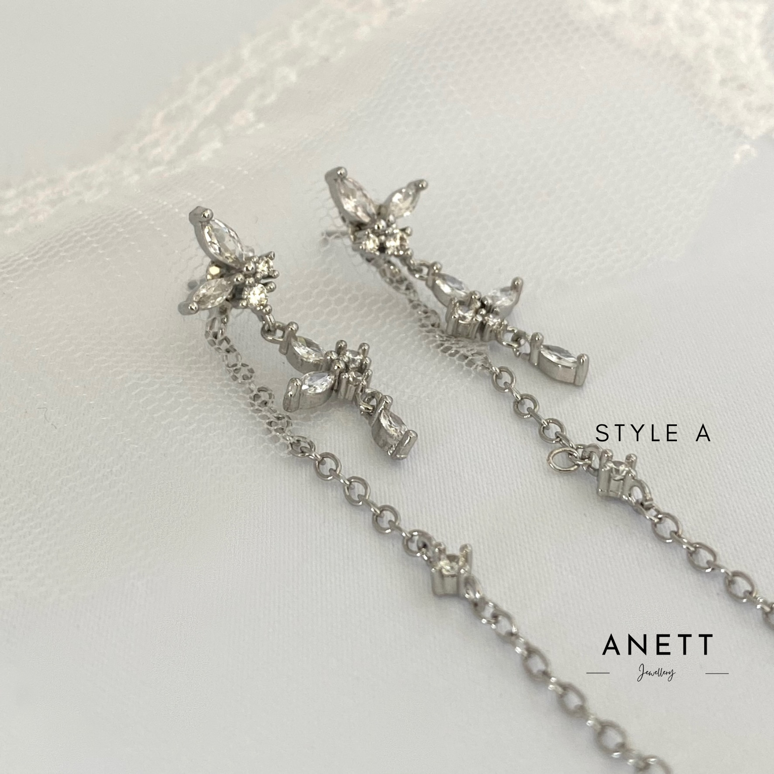 Chain Long Tassel Earrings Style A