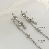 Chain Long Tassel Earrings Style A