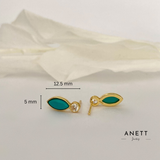 Turquoise Stud Gold Earrings