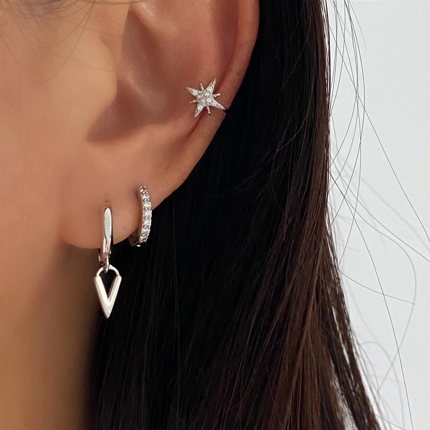 Twinkle Star Ear Cuff SILVER