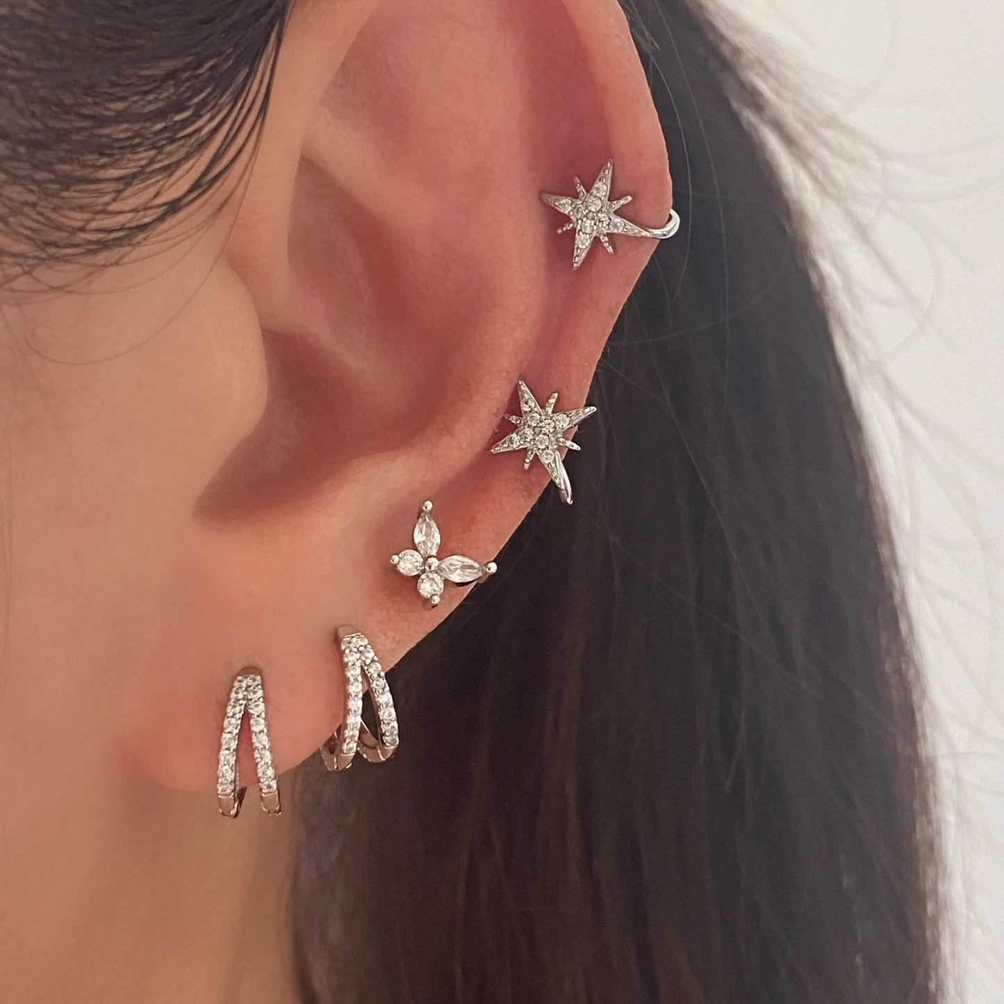 Twinkle Star Ear Cuff SILVER