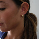 Celestial Chunky Gold Water droplet Hoop Earring
