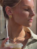 Lucy Teardrop Thick Gold Hoops 17mm 20mm
