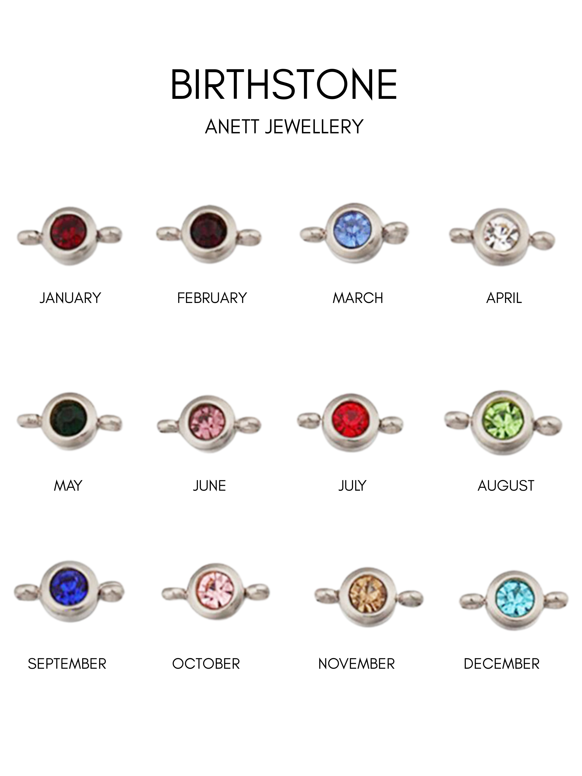 Zalia Birthstone Bracelet - Stainless Steel