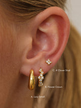 Lucy Teardrop Gold Hoop Earring Stacks