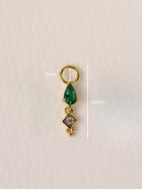 Charm Only- Teardrop Gold- Sterling Silver