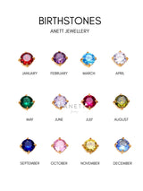 Giselle Birthstone Pave Earrings Gold- Stainless Steel