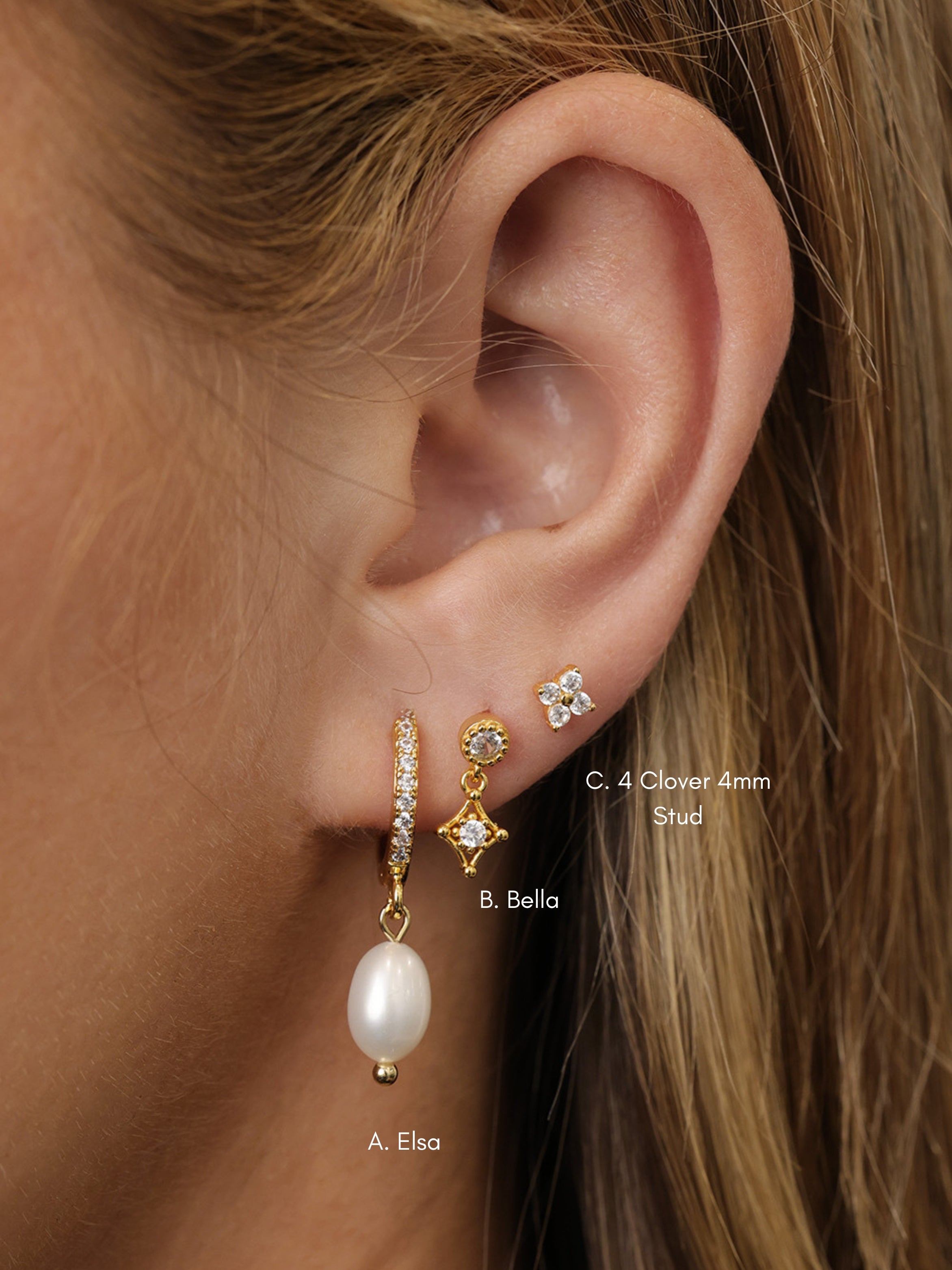 Elsa Bella Earring Stack Gold